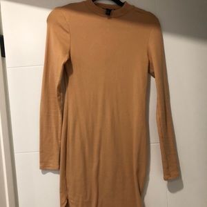 Tan long sleeve dress